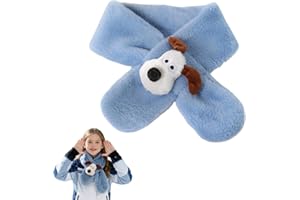 CutitiUU Plüsch-Erdbeer-Kinderschal,Warmer Fleece Schal für Baby Kinder Winter Rundschal,Warmer Schal im Kreuzdesign,Damen Winter Halswärmer Kunstfell für 1-15Jahren