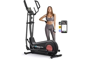 ‎MERACH MERACH Crosstrainer für Zuhause mit 47 cm Schrittlänge, Ultraleise Ellipsentrainer mit Magnetwiderstand, 8 Widerstandsstufen, für Effektives Ausdauertraining, Mit Eigener App, Belastbar Bis 180 KG