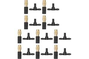 Tissting 10 Stück Sprühdüse Kupfer Sprinklerköpfe Düsen 3-Wege Anschluss Sprinkler Köpfe Bewässerungs Düsen Automatische Bewässerungs Garten Beregnungsanlage