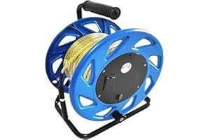 FOLISILA Misuratore di profondità del Livello dell'Acqua Misuratore di profondità del pozzo for Pozzi di Misura Rilevatore di Livello del Serbatoio Sirena Monitoraggio Portatile Profondo(100m)