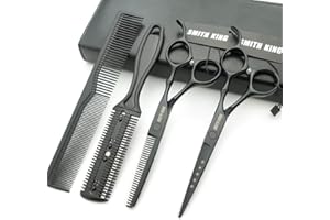 SMITH KING 6.0 Zoll Haarschere Set Haarschneideschere & Ausdünnungsschere mit k?mmen in 1 Satz