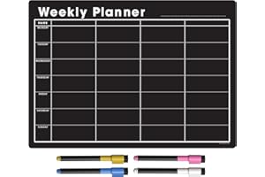 The Magnet Shop TMS Agenda settimanale magnetica A3, lavagna liquida, calendario e organizer da frigorifero - lavagne cancellabili a secco per la famiglia, il lavoro o la pianificazione dei pasti