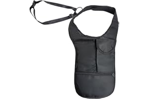 Larswon Borsa a tracolla ascellare nascosta tasca nascosta portafoglio nascosto borsa antifurto borsa ascelle