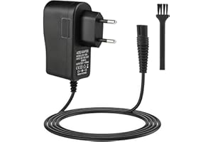 Arvoni Cargador Cable para Braun Máquina Afeitar, 12V 0.4A, Series 9 7 6 5 4 3 2 1, Cargador Adaptador para Braun 3040s 3010s 3020s 3000s 340s 790cc 760cc, Charger Afeitadora con Cepillo Limpieza
