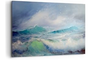 ARTTOR Lienzos decorativos 100x70cm Cuadro Sobre Lienzo Moderno mar ola gaviota Grande Dormitorio Cocina Cuadros Pared Imágenes Cuadros Decoracion Salon Wall Art Prints Decor Canvas AA100x70-3783