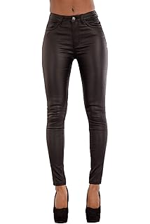 ladies skinny leather trousers