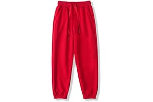 BINIDUCKLING Jungen Jogginghose mit Gummizug, Unisex Kinder Jogger Hosen Sweathosen Sporthose Lang, Einfarbige 5-12 Jahre
