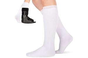 BraceAbility Wymienna wkładka do skarpet do ortopedycznych butów trekkingowych | Skarpety medyczne do noszenia pod kamerą powietrzną i odlewów do butów ze złamaniami