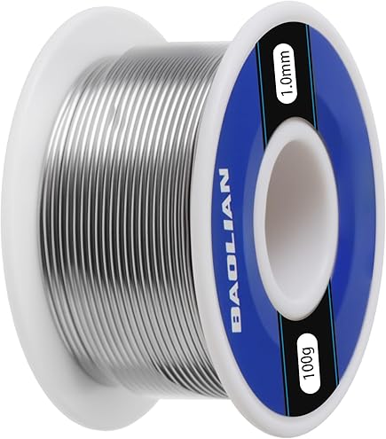 Soldeertin, 1 mm, soldeerdraad, 100 g, met colofoniumkern, onderste smeltpunt, soldeerdraad voor de reparatie van elektronische elektrische soldeercomponenten