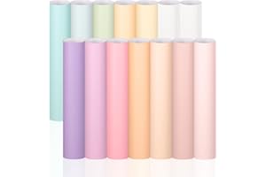 VINYL FROG Pastell Vinylfolie Plotter 14 Blätter Selbstklebend Plotterfolie Vinyl 12 Boho Permanent Vinyl +2 Transferfolie Plotter für Home Decor Geburtstag Party Tasse Geschenk