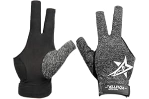 KONLLEN Billiard Gloves Professional Breathable and Comfortable Billiards Match Gloves Non-Slip Adjustable Suitable Snooker Nine-Ball 3 Cushion Carom Pool Billiard Accessories Lycra Material