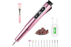 ‎GUPAY GUPAY Nagelfräser Kabellos, Elektrische Nagelfeile Professionelle, Fräser für Gelnägel 5 Geschwindigkeiten, USB Wiederaufladbare, Maniküre Pediküre Set für Nagelhaut Shellac Acrylgel (Violett)