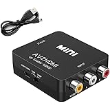 RCA to HDMI Adapter, CAIFU AV to HDMI Converter, 1080p to HDMI CVBS AV Composite Video Audio Adapter with USB Charge Cable fo