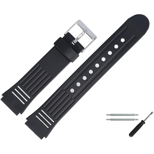 MARBURGER Uhrenarmband 18 Mm Blau – Kunststoffband Mit Edelstahlschließe, Für Breite Handgelenke