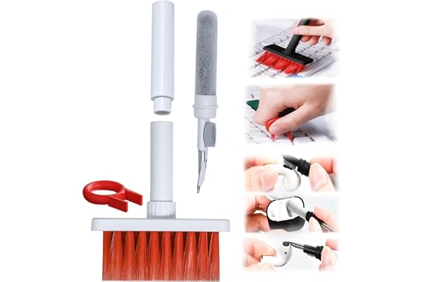 Sounce 5-in-1 Multi-Function Laptop Cleaning Brush/Keyboard Cleaning kit/Gadget Cleaning kit Gap Duster Key-Cap Puller for La
