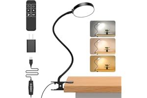 iFalarila Light 61 LED Lampada con Pinza con Telecomando 40CM Lampada da Lettura [Timer di 1 Ora] Lampada da Letto per Libro, Lavoro, Letto, Tavolo (Caricatore USB Incluso)