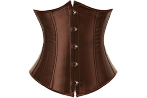 KUOSE Women's Plus Size Underbust Satin Waist Cincher Corset Shaper Top Bustier