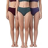 Van Heusen Women’s 100% Cotton Hipster Panty – Pack of 3 | Everyday Panty | Anti‑Bacterial Tech | Keeps you dry and Fresh | S
