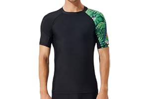 SURFEASY Rash Guard Hemd Kurzarm Schwimmen Surfen Tops Schwimm Shirt Tshirt