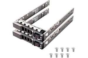 HUYUN Confezione da 2 vassoi per disco rigido SAS SATA da 2,5" 8FKXC 08FKXC, compatibile con Dell PowerEdge R630 R730 R730XD T630 R430 T430 PowerVault MD1420 MD3420 Series