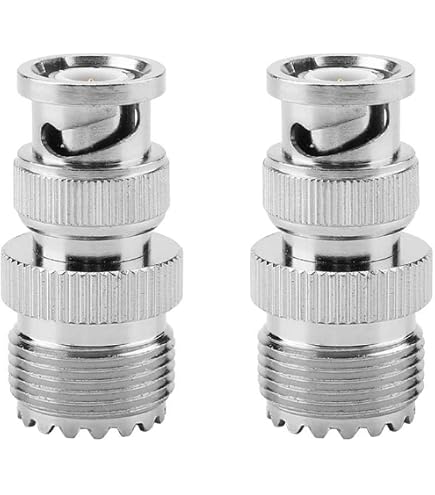 BOOBRIE 2er-Set PL259 Auf SMA Adapter – UHF Stecker Auf SMA Stecker, Koaxial-Adapter Aus Reinem Kupfer, Vernickelt/vergoldet, 50 Ohm – Für Antennen, Funk, WLAN & Mehr