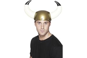 Smiffys Casco vikingo para hombre adulto con cuernos grandes, talla única, 5020570092255 (EE. UU.)