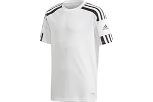 adidas Squadra 21 Short Sleeve Jersey T-Shirt, Niños, White/Black, 128