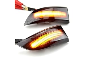 MKptopia 2 pezzi adatti Compatibile con Re-nault Me-gane 3 MK3 III RS 2008-2016 L-aguna III X91 Fl-uence LED lampeggiante indicatore di luce di rotazione a specchio