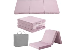 YOTATING Foldable Floor Mattress for Kids, Toddler Folding Futon Mattress, Kids Trifold Sofa Bed Convertible Children Portable Sofa with Storage Bag for Girls and Boys, Dutch Purple