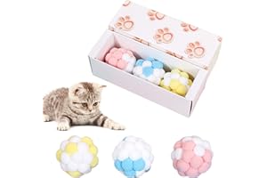 ORYIAH Juguetes para Gatos Pelotas Bolas para Gatos con Campana Juguete para Gatos para Gatito, Juguete Masticar para Ejercicio Animal Doméstico Gato y Cachorro