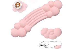 FELICON Set Poggiapolsi per Tastiera e Mouse, Keyboard Wrist Rest Support e Cuscinetto di Supporto Mouse in Memory Foam con Sottobicchiere, Ergonomico per Laptop, Ufficio, Casa, Gioco, Digitare - Rosa