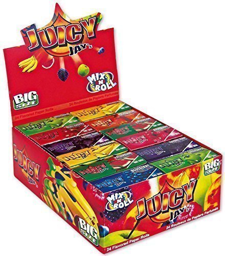 Juicy Jay's Pick n Mix - Papel de Liar de Sabores Tamaño Grande - 1 Caja de 24 Libretas