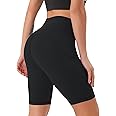 JOYSPELS Womens High Waisted Sports Shorts - Running Shorts with Sides Pockets, Non See Through Yoga Cycling Shorts for Women