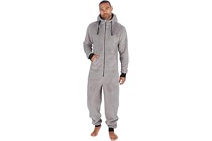 Undercover Mens Thick Snuggle Warm Fleece Hooded Zip Onesie