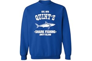 FLIP Quints Fishing Shark Jaws Inspired Amity Cult Movie Crew Neck Sweatshirt