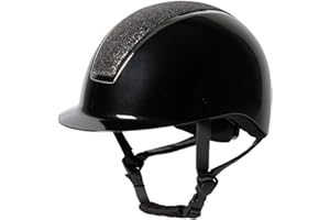 Harry's Horse Scaffale per casco da equitazione Sparkle, colore: nero, dimensioni: 55-57