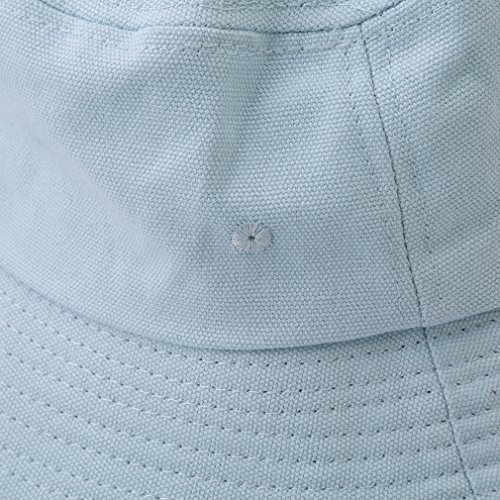 Yesiidor Unisex Fischerhut Retro Freizeit Eimer Hüte Sonnenhut Smiley Hut Sommer Strand Hut (Blau) - 4