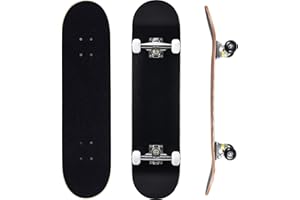 ERNAN Skateboard Completo per Principianti. Skateboard completo professionale da 31 * 8 pollici. Double Kick Deck Concavo con 7 strati per adulto, ragazzi, ragazze.