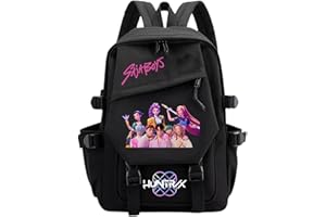 Generisch K POP Demon Hunter Rucksack Huntrix – Anime Saja Boys Schulrucksack Huntrix Merch Jungen & Mädchen, Unisex Tasche für Schule, Freizeit & Reisen, Gepolstert, Trendiges K-Pop Design