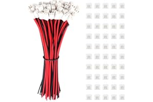 Lyeteung 50 Juegos Conectores JST 2.54 XH, Mini Micro JST XH 2 Pin Conector Macho con Cable de 150mm 22AWG y Hembra (Negro Rojo)