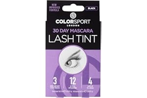 Colorsport London 30 Day Mascara Lash Tint - Volumising Mascara with Semi-Permanent Eyelash Dye, Lasts up to 30 Days with 12 Applications, Black