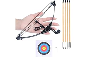 SIULAS Archery Mini Bow Set - Mini Carbon Recurve Bow - Longbow Archery Triangle Bow Plastic Compound Bow Hunting Bow for Archery Entertainment Fun Right/Left Hand