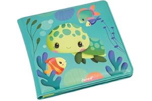 JANOD - Livre De Bain Magique - Vie des Tortues De Mer - 8 Pages Illustrées - Encre Magique - Jouet pour Le Bain - Jeu d'Éveil - Dès 10 Mois, J04721