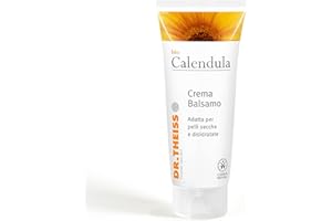 NATURWAREN ITALIA Dr. Theiss Bio Calendula Crema Balsamo Crema Calendula Idratante Corpo 100ml per Pelle Secca - Crema Lenitiva per Pelli Screpolate e Facilmente Arrossabili, irritazioni punture eritema