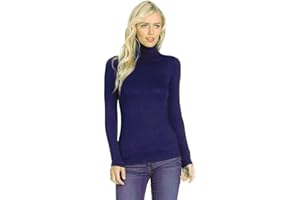 Candid Styles Ladies Polo Roll Neck Long Sleeve Turtle Neck Plain Jumpers for Women Top 8 26