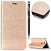 Produktbild Sony Xperia XA2 Handyhülle,Xperia XA2 Hülle,WIWJ Flip Wallet Schutzhülle Magnetic Case Hülle[Baum Linien Automatische Absaugung Handytasche] Kreative Muster Design Bookstyle Tasche Hülle-Tyrant Gold