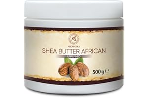 AROMATIKA TRUST THE POWER OF NATURE Manteca de Karité 500 g - Prensado en frío - Sin refinar - Shea Butter - Hidratante Corporal - Aceite para Cabello - Cuidado Nutritivo - Hidratante para Piel - Manos - Belleza