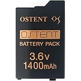 OSTENT Real 1400mAh 3.6V Lithium Ion Li-ion Polymer Rechargeable Battery Pack Replacement Upgraded Version for Sony PSP 2000/