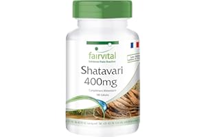 Fairvital | Shatavari 400mg - 180 gélules - Asparagus racemosus - Énergie Ayurveda pour la santé de la femme