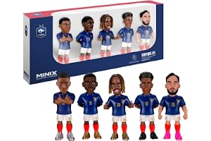 MINIX – Fotbollsstjärnor – världsmästerskap – pack – Frankrike – 5 figurer – samlarfigur 7 cm (Mbappé, Dembelé, Barcola, Doué